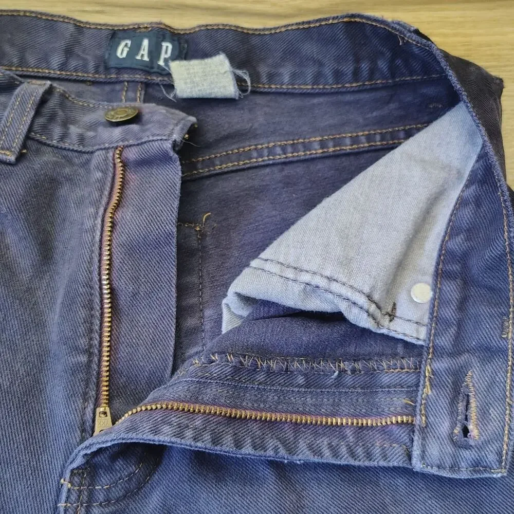 Gap 90s Vintage Heavyweight Indigo Mom Jeans High Rise Tapered Womens 6 Long USA